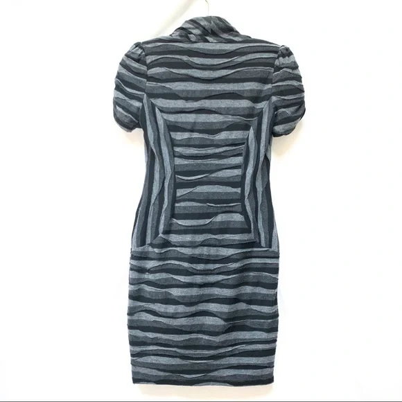 Evan Picone Vintage Knit Dress Grey Size 2 Petite - Picture 8 of 13